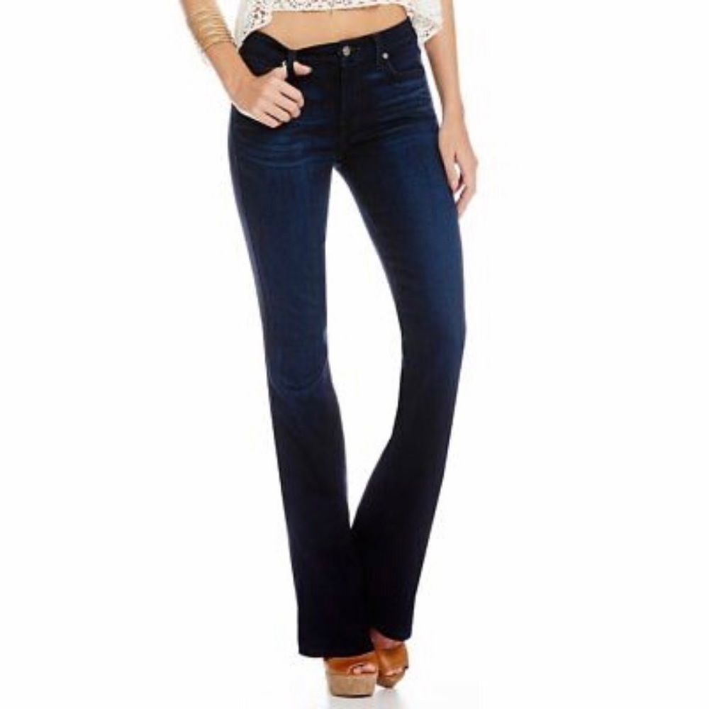 •7 FOR ALL MANKIND• Bootcut Med-Dark Wash Jeans